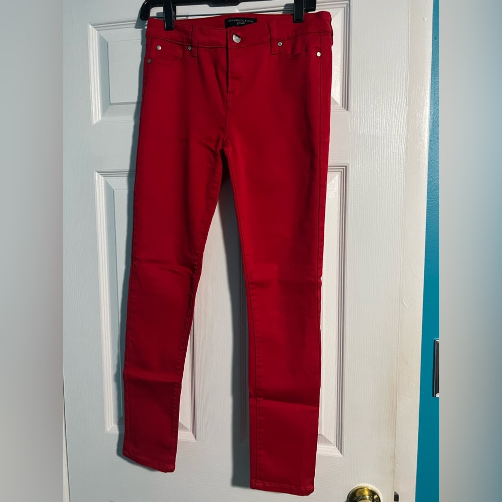 I am selling red Celebrity Pink Girls pants size 16 (girls).